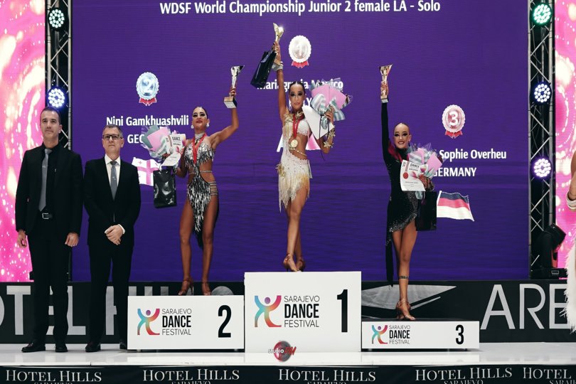 2024 WDSF World Championship Junior II Solo Latin Female Podium 