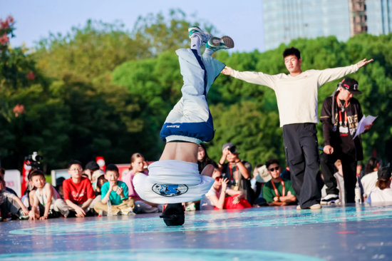 B-Boy at world championship breaking wuxi youth