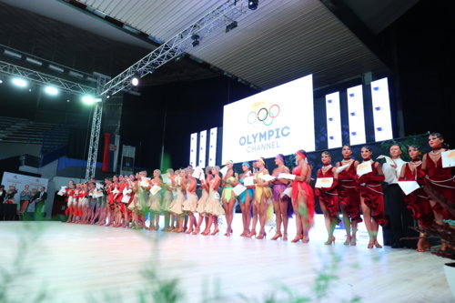 Choreographic Podium with Olympic Channel logo