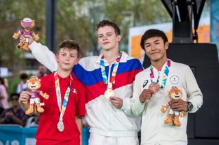 The three b-boy medalists